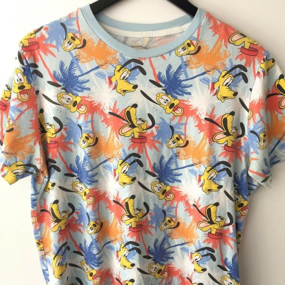 Disney Pluto T Shirt Graphic All Over Print Large - Picture 2 of 6